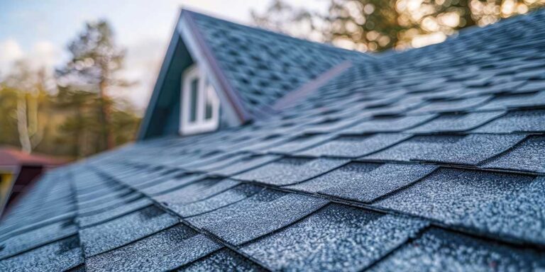 A homeowner measures roof pitch with a level and tape beside a residential attic rafter.